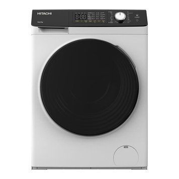Пральна машина Hitachi фронтальна, 8кг, 1400, A+++, 60см, дисплей, пара, інвертор, люк чорний, білий BD-802HVOW фото