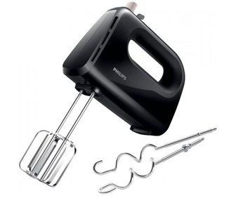 Миксер Philips ручной Daily Collection 300Вт, насадки-2, турбо, черный HR3705/10 фото