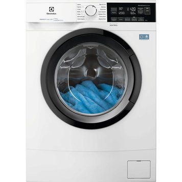 Стиральная машина Electrolux фронтальная, 6кг, 1200, A, 41см, дисплей, инвертор, белый EWS6326BU фото