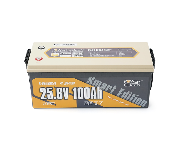 Акумуляторна батарея LiFePO4 Power Queen 25.6V 100Ah BT, 2560Wh, BMS 100A, 532*207*215мм P24V100-100-BASIC-BT-8-A1 фото