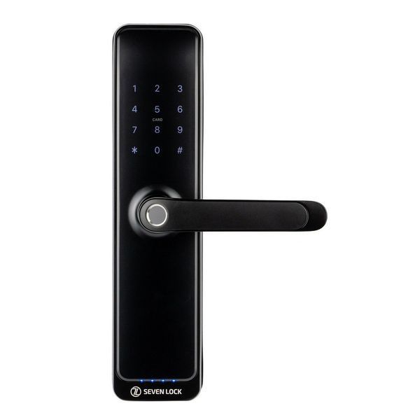 Розумний дверний біометричний замок SEVEN LOCK SL-7767BFW (врізна частина 6068 Auto) 301235 фото