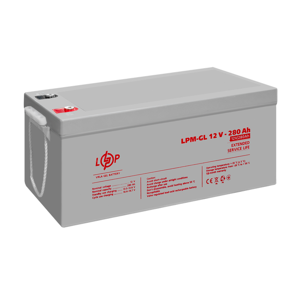 Аккумулятор гелевый LPM-GL 12V - 280 Ah LP13185 фото
