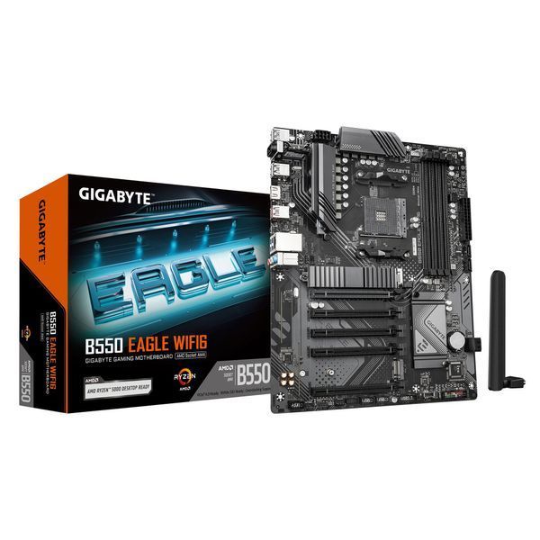 Материнская плата GIGABYTE B550 EAGLE WIFI6 sAM4 B550 4xDDR4 M.2 Wi-Fi BT HDMI ATX B550_EAGLE_WIFI6 фото