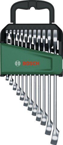 Ключи гаечные Bosch, набор 12шт, комбинированные, 6-19мм, CrV 1.600.A02.Z9D фото