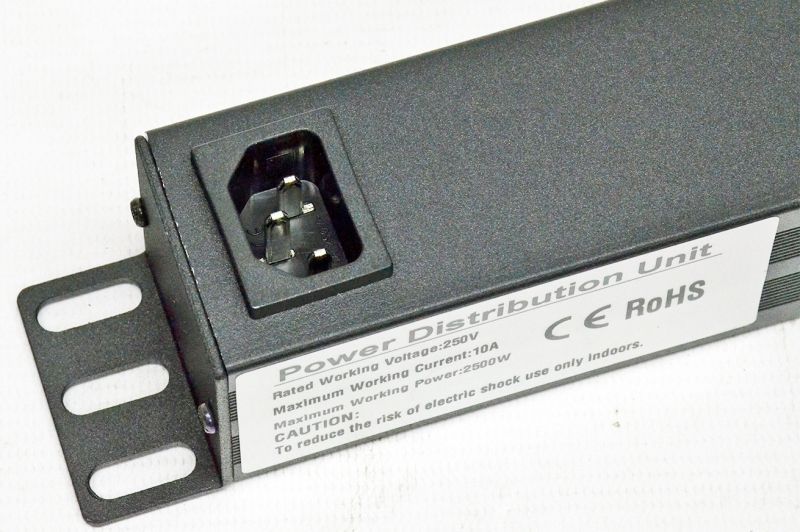 Блок 19"на 8 розеток. С13, 10А, с индикат., без шнура, черный, 1U KD-IEC1008WKPB19A-C14 фото
