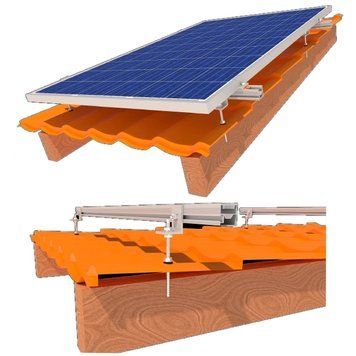 StringSetter SS-XL-M 04 крепления 4 солнечных панелей до 1145мм металлочерепица, шифер Комплект 99-00016165 фото