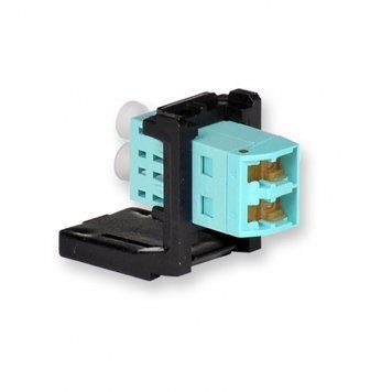 Модуль LANS LC Duplex MM Aqua (OM3/4), з шторками, Corning LANS-MOD-AD-B фото
