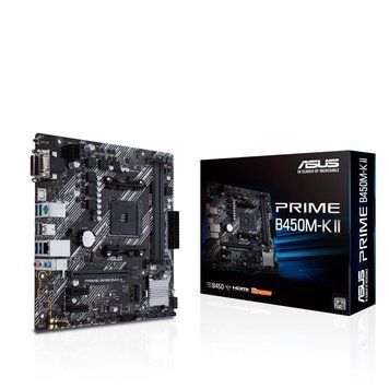 Материнcкая плата ASUS PRIME B450M-K II sAM4 B450 2xDDR4 HDMI DVI D-Sub mATX 90MB1600-M0EAY0 фото