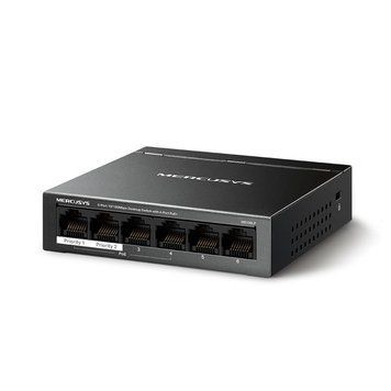 Комутатор MERCUSYS MS106LP 6xFE (4xPoE), 40Вт, Некерований MS106LP фото