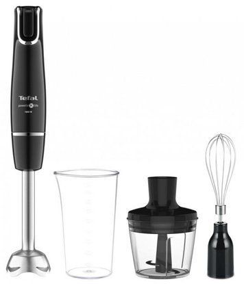 Блендер Tefal заглибний Infiny Force , 1000Вт, 3в1, чаша-800мл, чопер-500мл, турборежим, чорний HB943838 фото
