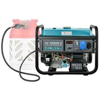 Генератор газобензиновий Konner&Sohnen KS 10000E G, 230В, 8.0кВт, електростартер, 87кг KS10000EG фото