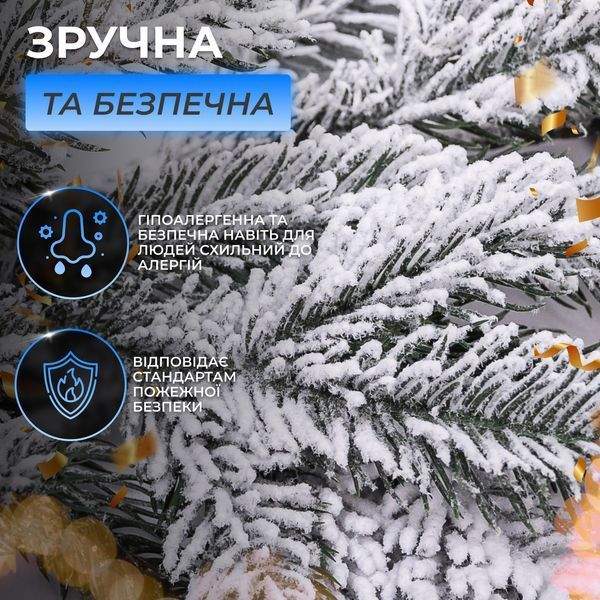 Штучна хвойна гірлянда 1 м засніжена Преміум TD-BRNCHSN1 TD-BRNCHSN1 фото