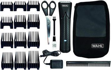 Машинка для стрижки WAHL Li EU black, акум., роторний мотор, насадок-12, кейс,ножиці, гребінець в компл, сталь, чорний 1661.0465 фото