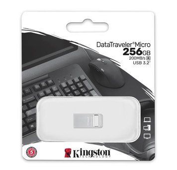 Накопичувач Kingston 256GB USB 3.2 Type-A Gen1 DT Micro R200MB/s Metal DTMC3G2/256GB фото
