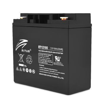 Акумуляторна батарея AGM RITAR RT12180BM5, Black Case, 12V 18.0Ah (181х77х167) Q2 RT12180BM5 фото