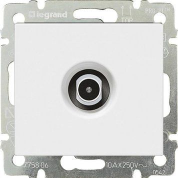 Розетка TV Legrand Valena Classic, штекер, белая 774429 фото