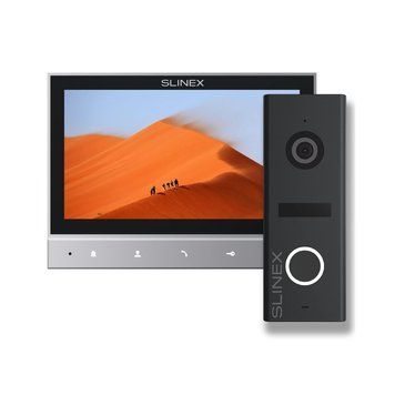 Комплект відеодомофону Slinex SK 7 Start (Slinex SK 7 grey + панель виклику ML-17HR graphite) 304263 фото