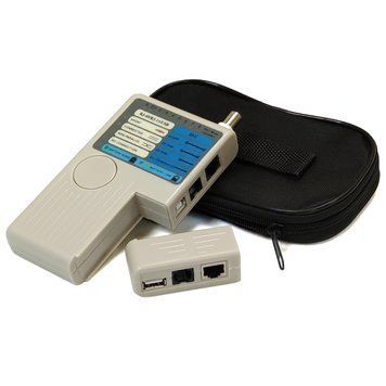 Тестер кабельний RJ-45, RJ-12, USB та BNC KD-CT009 фото