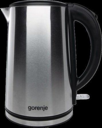 Електрочайник Gorenje, 1,5л, подвійні стінки, Strix контроль, нерж. K15DWS фото