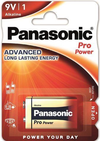 Батарейка Panasonic Pro Power щелочная 6LR61(6LF22, MN1604, MX1604, Крона) блистер, 1 шт. 6LR61XEG/1BP фото