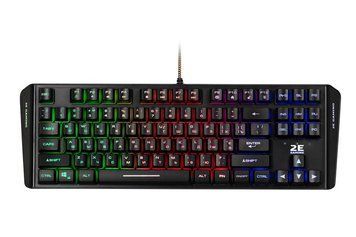 Клавіатура мембранна 2E GAMING KG355 87key, USB-A, EN/UA/RU, LED, чорний 2E-KG355UBK фото