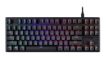 Клавіатура механічна HyperX Alloy Origins Core PBT 87key, AqUK, USB-A, EN/UA, RGB, чорний 639N9AA фото