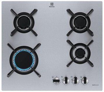Варочная поверхность Electrolux газовая, 60см, чугун, нерж KGU643723Z фото