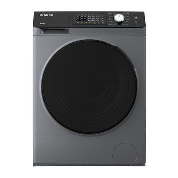 Прально-сушильна машина Hitachi фронтальна, 8(5)кг, 1400, A, 60см, дисплей, пара, інвертор, cріблястий BD-D802HVOS фото