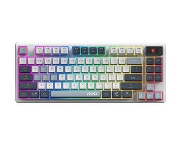 Клавіатура механічна MSI FORGE GK600 TKL W SKY UA 104key, mechanical Linear, USB-A, Wireless, Bluetooth, EN/UKR/RU, RGB, білий S11-43UAP01-HH9 фото