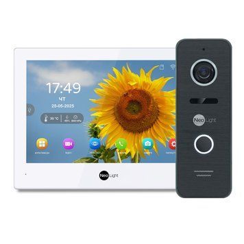 Комплект Neolight ALPHA Hybrid HD KIT Black: гібридний відеодомофон 8" з Wi-Fi та 2 Мп відеопанель 301762 фото