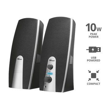 Акустическая система Trust MILA 2.0, USB/AUX, Черный 16697_TRUST фото
