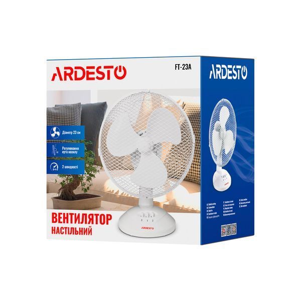 Вентилятор настільний ARDESTO FT-23A з механічним керуванням 260258 фото