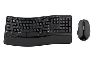 Комплект клавіатура та миша Microsoft Comfort Desktop Sculp WL, EN/UK/RU, чорний L3V-00017 фото