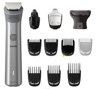 Тример Philips Series 5000, для бороди, вусів, окантовки, голови, тіла, акум., насадок-12, сталь, сірий MG5940/15 фото
