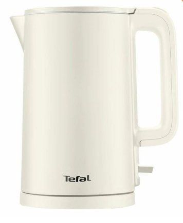 Електрочайник Tefal Thermo Protect, 1.5л, пластик, нержавіюча сталь, світло-бежевий KO140AE0 фото