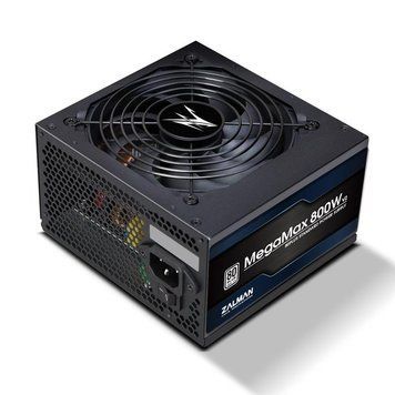 Блок живлення Zalman Megamax (800W), 83%, 80+ White, 120мм, 1xMB 24pin(20+4), 2xCPU (8pin+(4+4)pin) 4xMolex, 8xSATA, 4xPCIe 8pin(6+2) ZM800-TXII фото