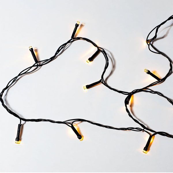 Новогодняя гирлянда комнатная нить 22 м 220 LED черный провод Желтый W220LED22MBY W220LED22MBY фото