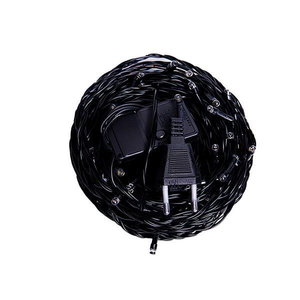 Новогодняя гирлянда комнатная нить 22 м 220 LED черный провод Желтый W220LED22MBY W220LED22MBY фото