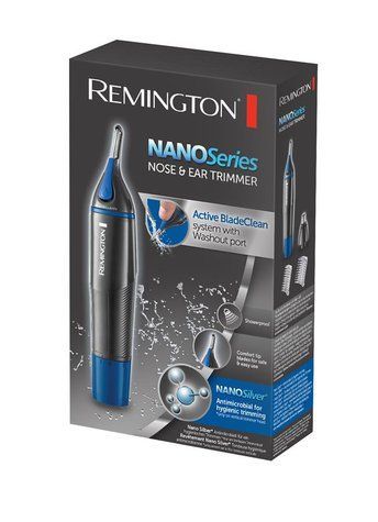 Тример Remington Nano Series, для носа та вух, ААх1, насадок-3, сталь, чорно-синій NE3850 фото