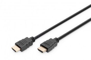 Кабель DIGITUS HDMI (M/M), 4K@60Гц, Ultra HD, Premium, тип A, w/Ethernet, золото, 2м, чорний DB-330123-020-S фото