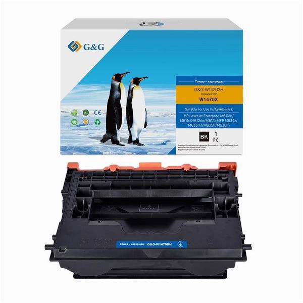 Картридж G&G до HP 147X LJ MFP M611/M612/M635/M636 Black (30 000стор) G&G-W1470X фото