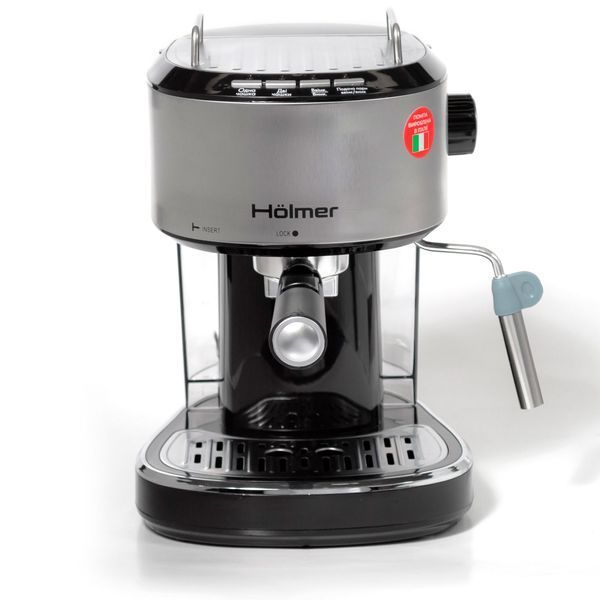Кавоварка Еспрессо ріжкова H&ouml;lmer HCM-105 тиск помпи 15 бар. з двома кавовими фільтрами HCM-105  фото