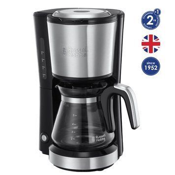 Кавоварка Russell Hobbs крапельна Compact Home, 0.74л, мелена, чорно-сріблястий 24210-56 фото