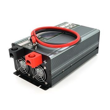 Інвертор напруги Demuda DMDPSW-1000W, 12V / 220V, 1000W з правильною синусоїдою, 2 універсальні розетки, 2 USB, Rj 45, клемні дроти, Q6 DMDPSW-1000W фото