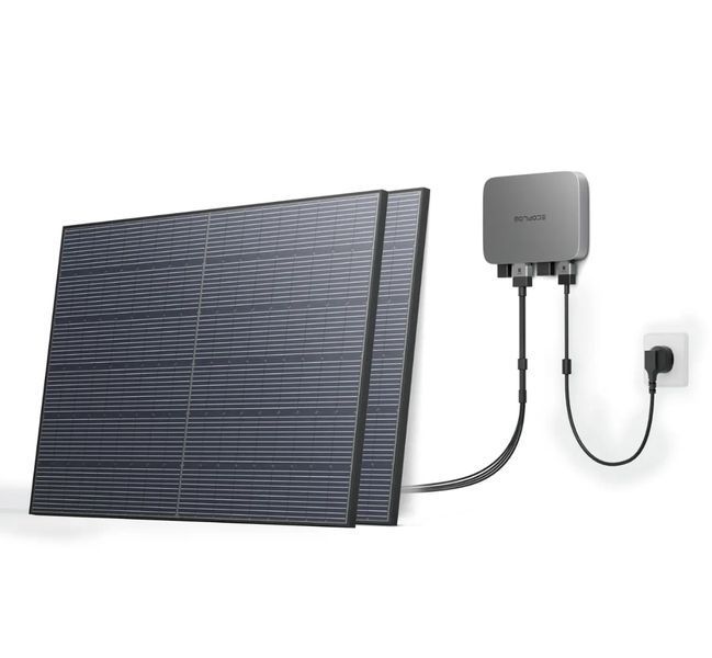 Комплект EcoFlow PowerStream - мікроінвертор 800W та сонячні панелі 2х400 EFPowerStreamMI-EU-800W/ZPTSP300-2-AKIT-4 фото