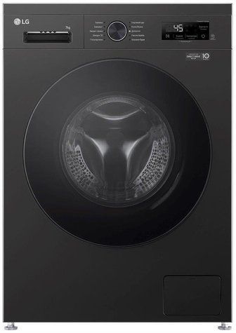 Стиральная машина LG фронтальная, 7кг, 1200, A+++, 44см, дисплей, пар, инвертор, черный F2Y1HS5J фото