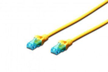 Патч-корд 2E CAT 5e, UTP, 1м, 26AWG, RJ45, 7/0.16, Cu, LSZH, желтый 2E-PC5ECU-1LSZH-YLW фото
