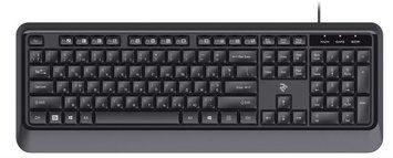 Клавіатура мембранна 2E KS130 105key, USB-A, EN/UK/RU, чорний 2E-KS130UB фото