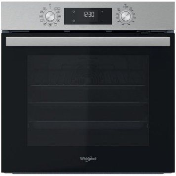 Духова шафа Whirlpool електрична, 71л, A+, дисплей, конвекція, телескопічні напрямні, нерж OMR58HU1X фото
