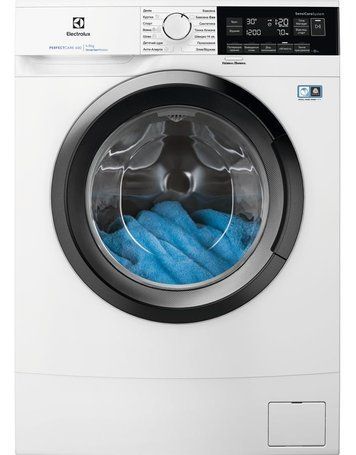 Стиральная машина Electrolux фронтальная, 7кг, 1400, A+++, 48см, дисплей, инвертор, белый EW6SM347DU фото